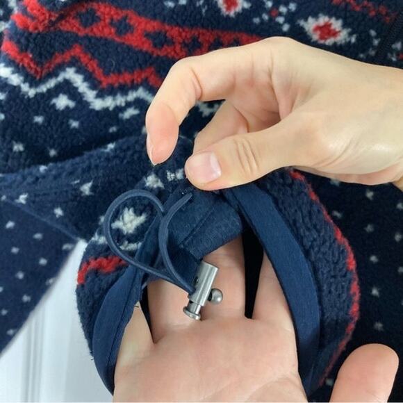 NWOT POLO RALPH LAUREN Fleece Jacket M Christmas Reindeer Aztec Quarter Zip - Picture 5 of 11